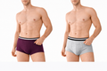 BAMBUMM Men's Bamboo Boxer Trunks Pack of 2 – Grey & Plum