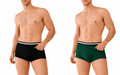 BAMBUMM Men's Bamboo Trunks Pack of 2 – Black - Green @399