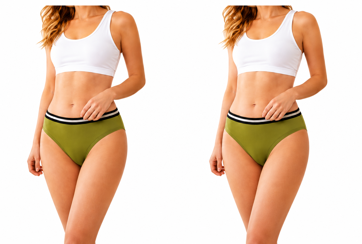 BAMBUMM Women's Bamboo Hipster Pack of 2 – Green