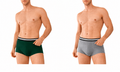 BAMBUMM Men's Bamboo Trunks Pack of 2 – Green - Grey