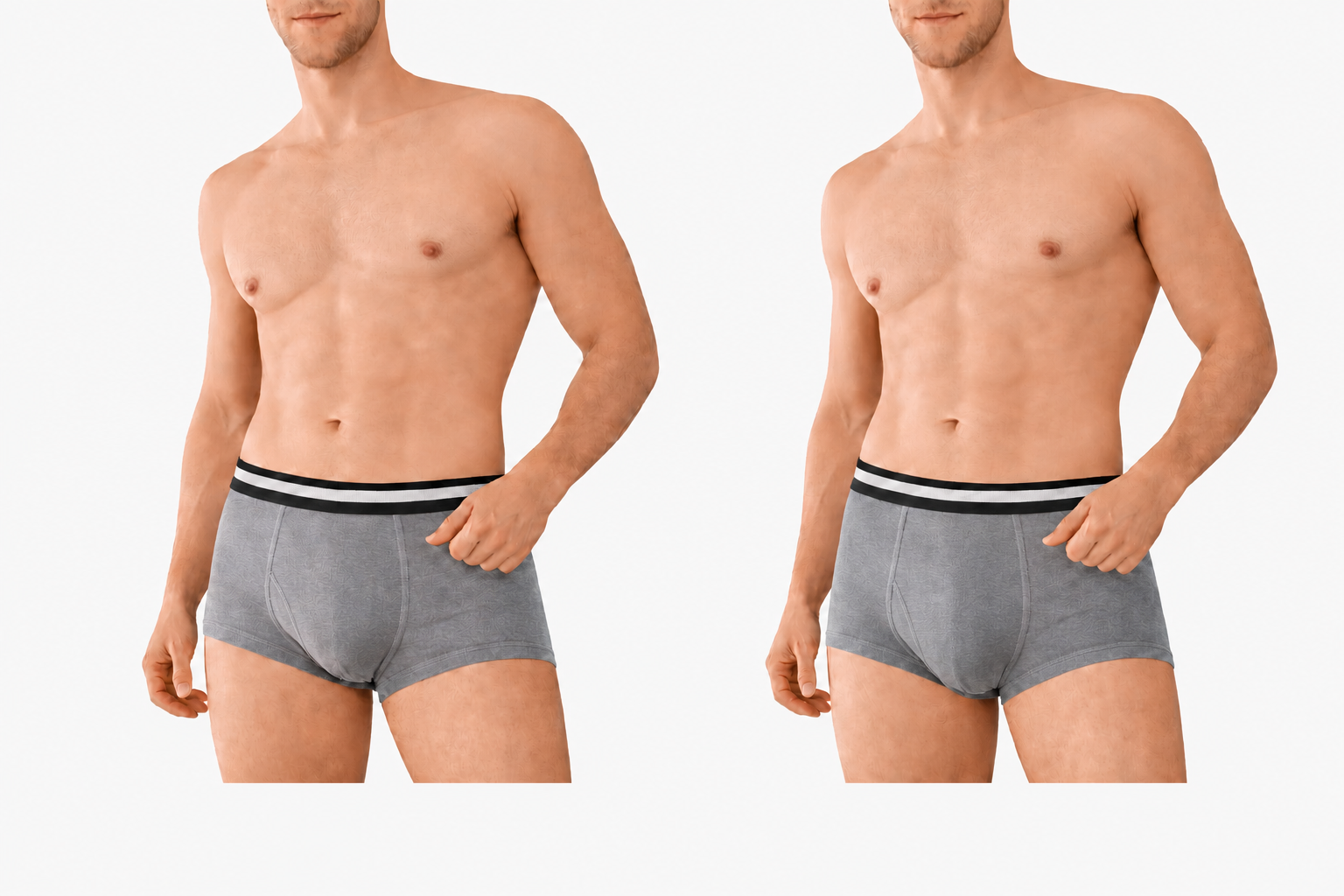 BAMBUMM Men's Bamboo Trunks Pack of 2 – Grey