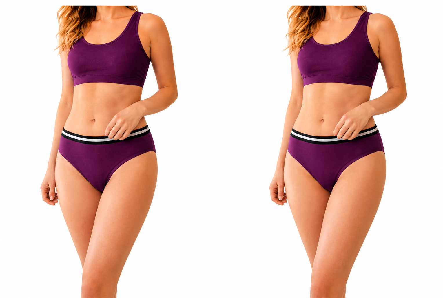 BAMBUMM Women's Bamboo Hipster Pack of 2 – Plum